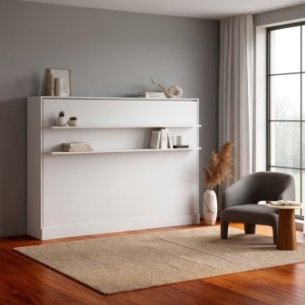 Folding bed horizontal white Kristoff 135x200cm