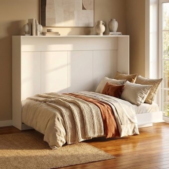 Folding bed horizontal white Kristoff 135x200cm