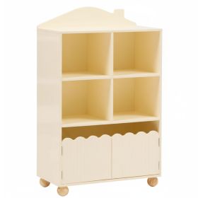 Étagère haute avec portes beige Susi 94.5x60x30cm