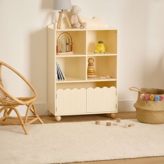 Regal hoch mit Türen beige Susi 94.5x60x30cm