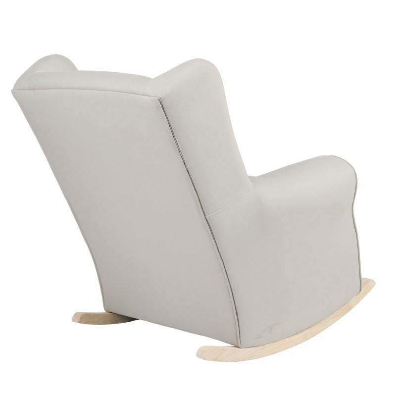 Sillón mecedora con patas madera Dolly 95x81x104cm