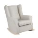 Fauteuil à bascule avec pieds bois Dolly 95x81x104cm
