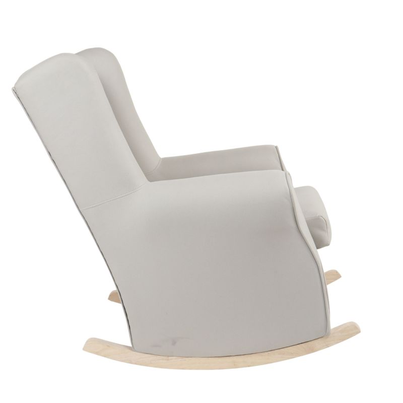 Sillón mecedora con patas madera Dolly 95x81x104cm