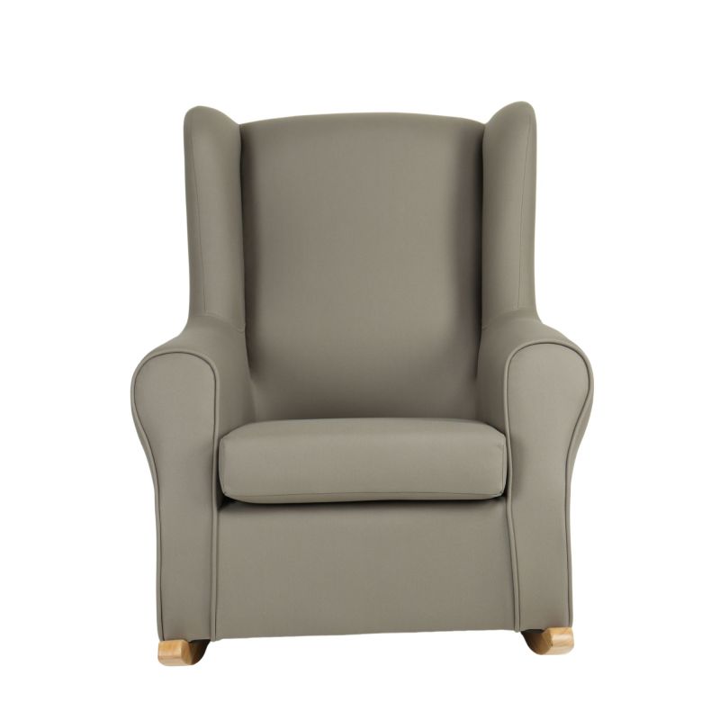 Sillón mecedora con patas madera Dolly 95x81x104cm