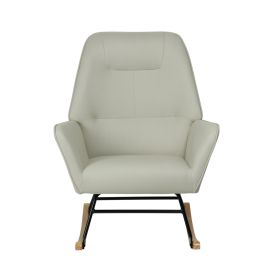 Fauteuil à bascule avec pieds en bois Lotso 97x77x88cm