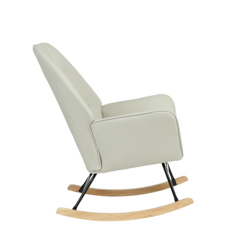 Sillón mecedora con patas madera Lotso 97x77x88cm