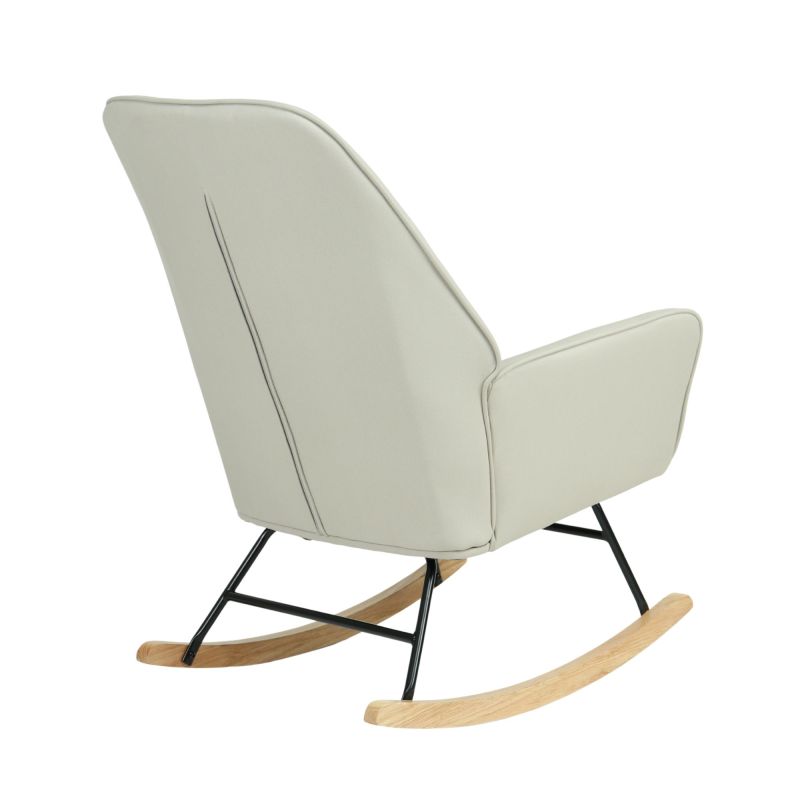 Sillón mecedora con patas madera Lotso 97x77x88cm