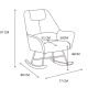 Sillón mecedora con patas madera Lotso 97x77x88cm
