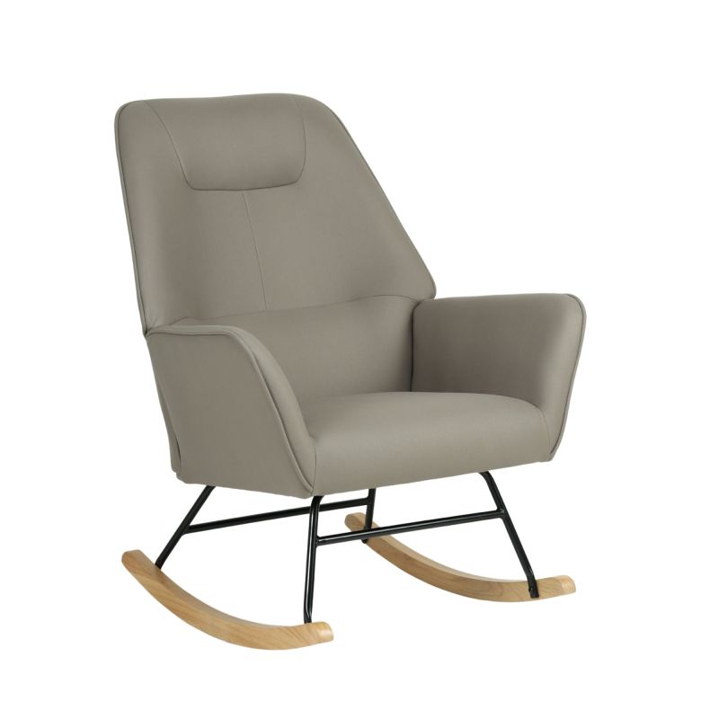 Sillón mecedora con patas madera Lotso 97x77x88cm