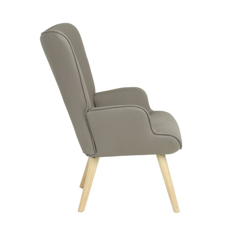 Sillón mecedora patas madera Jessie 91x69x85cm