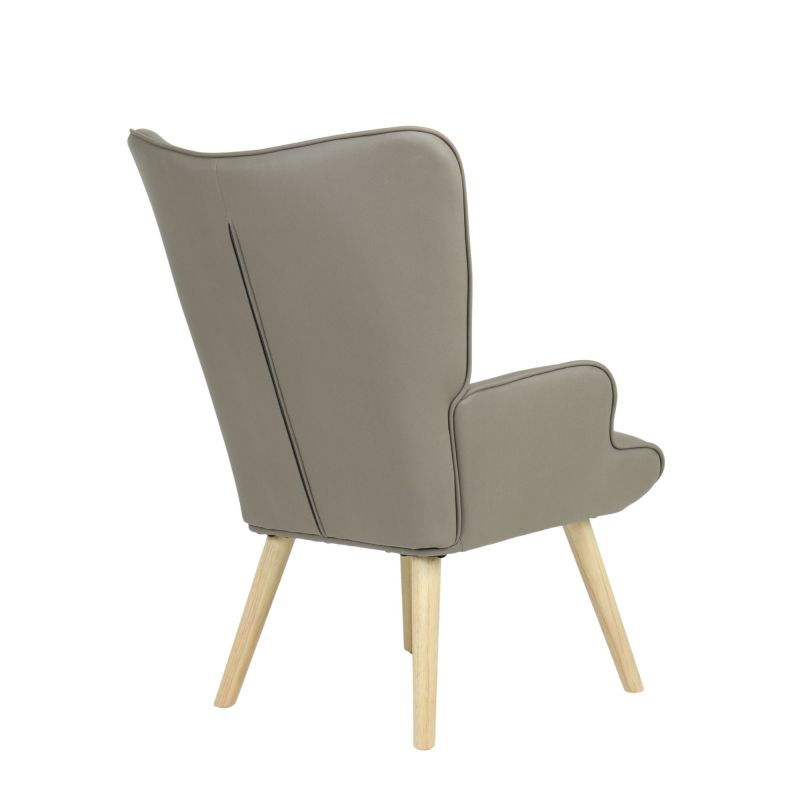 Sillón mecedora patas madera Jessie 91x69x85cm