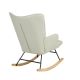 Sillón mecedora con patas madera Gabby 91x68x85cm