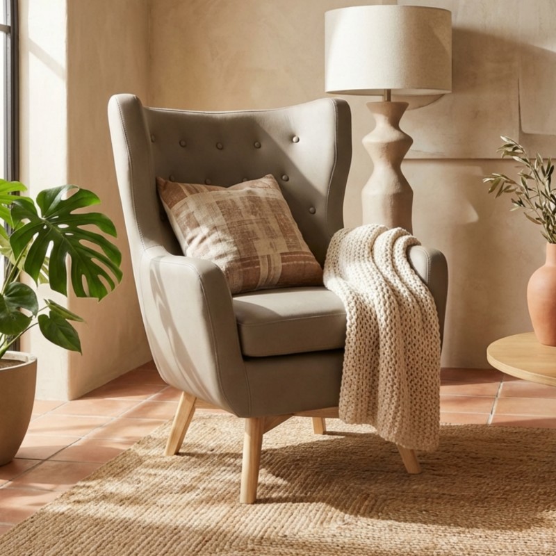 Sillón orejero Rex 101x75x85cm