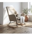 Fauteuil à bascule avec pieds en bois Lotso 97x77x88cm