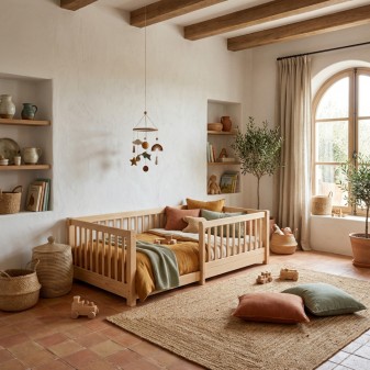 Bett Montessori evolutiv Holz Kiefer Bella 90x190cm