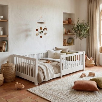 Montessori bed evolutive wood white Bella 90x190cm