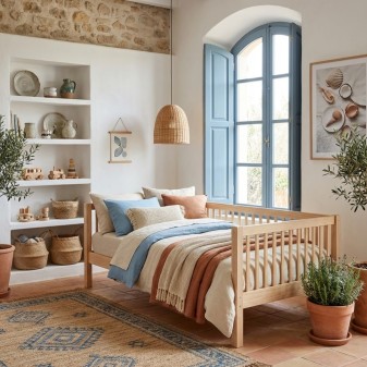 Bett Montessori evolutiv Holz Kiefer Bella 90x190cm