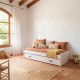 White trundle bed + pull out bed with legs Luca 105x190cm / 90x190cm