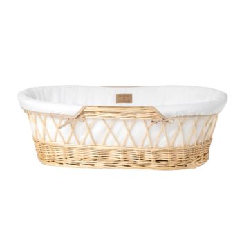 Bassinet wicker white Darby 27 x 30 x 68cm