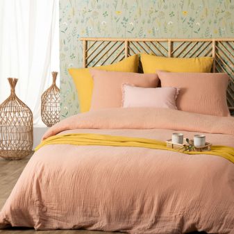 Funda nórdica algodón rosa 150x190cm