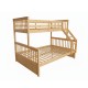 Etagenbett dreifach Holz Kieferfarbe Nick 135x190/90x190cm