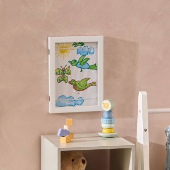 Moldura para desenhos branco Shanti 32.6x23.8x2.5cm