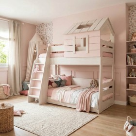 Beliche Montessori casinha rosa Iris 90/100x200cm