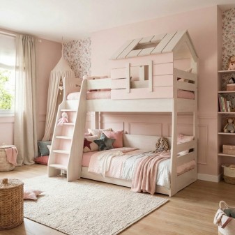 Beliche Montessori casinha rosa Iris 90/100x200cm