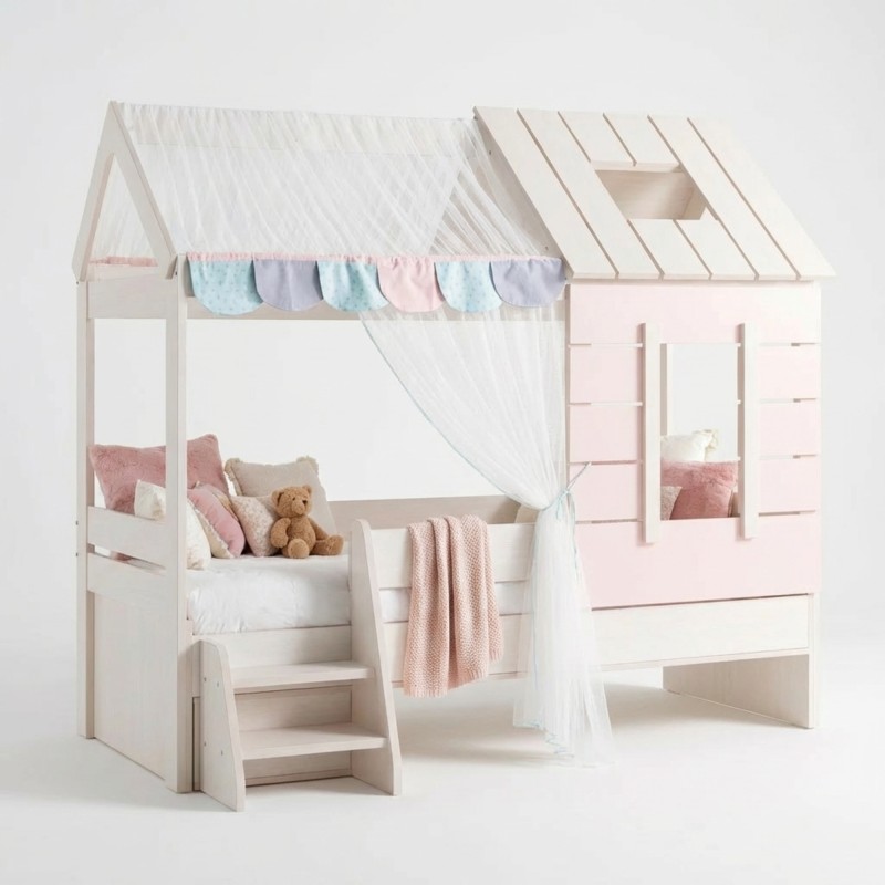 Letto bambini Montessori casetta Iris 90x200cm