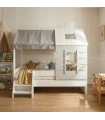 Letto bambini Montessori casetta bianco Iris 90x200cm