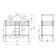 Litera infantil casita de madera Happy blanca 90x190/90x190cm