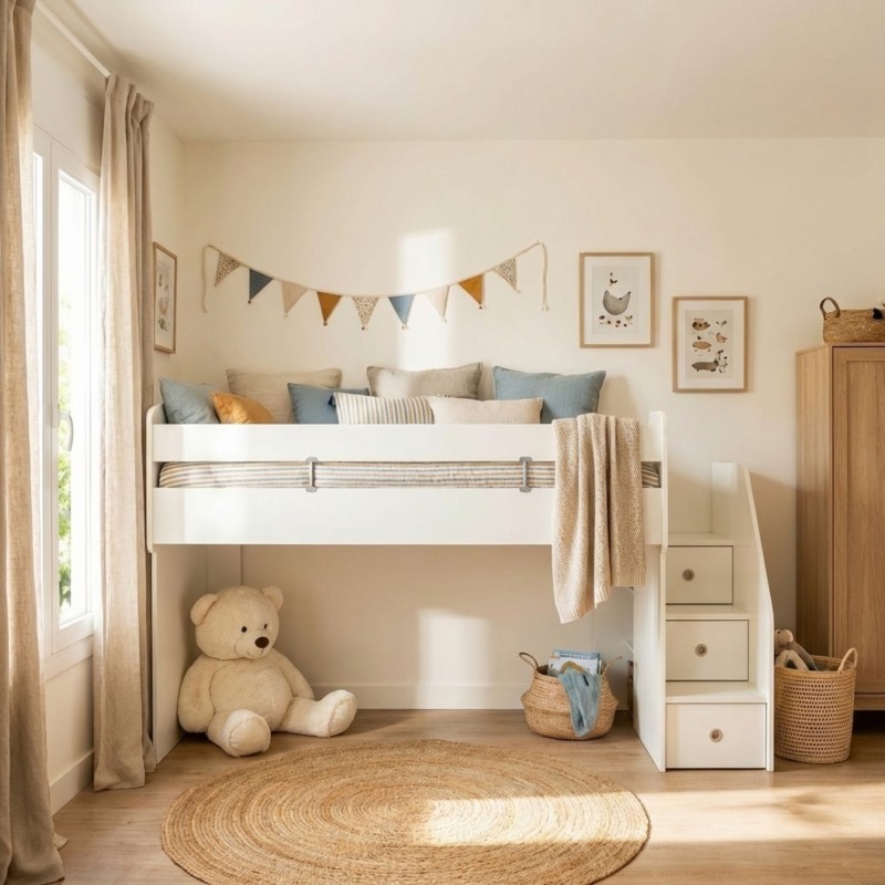Cama Midi branca Gia 90x200cm