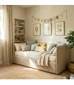 Upholstered bed with storage Merlin 90x190cm