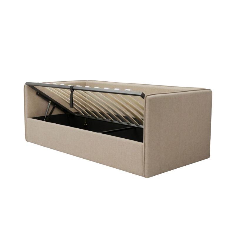 Cama tapizada con almacenamiento Merlín 90x190cm