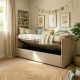 Cama tapizada con almacenamiento Merlín 90x190cm
