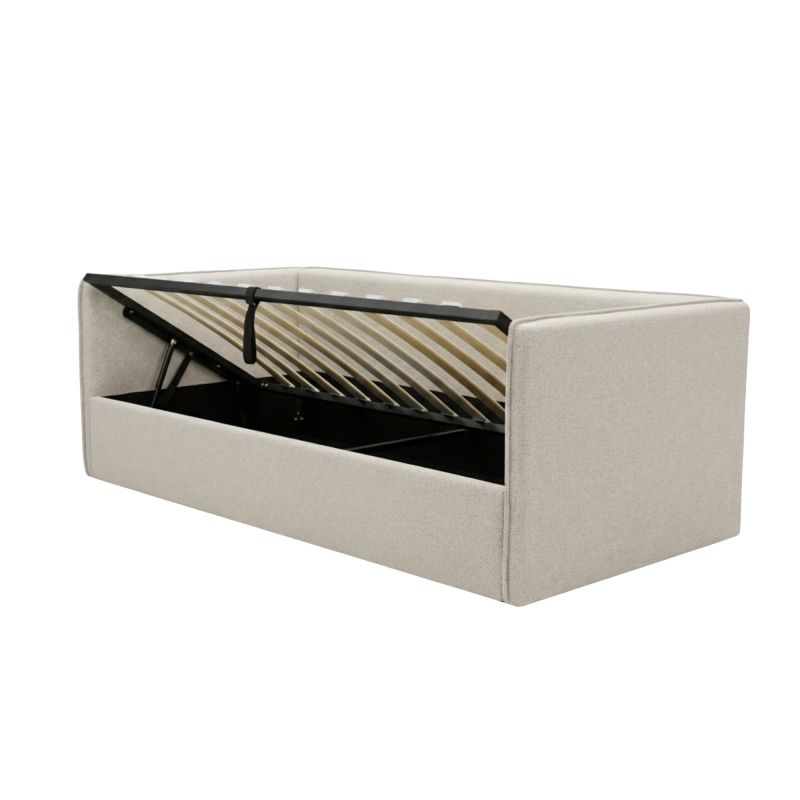 Cama tapizada con almacenamiento Merlín 90x190cm