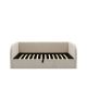 Cama tapizada con almacenamiento beige Arturo 90x190cm