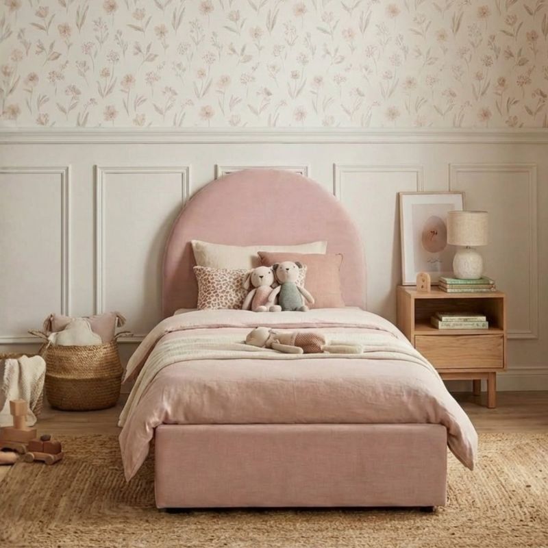 Cama tapizada con almacenamiento Mim 90x190cm