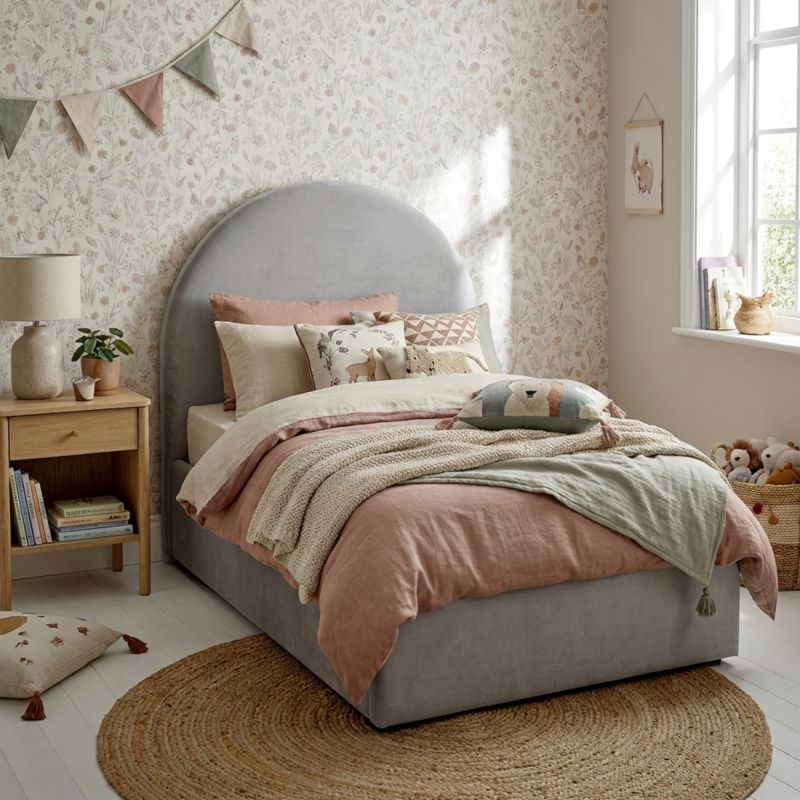 Cama tapizada con almacenamiento Mim 90x190cm