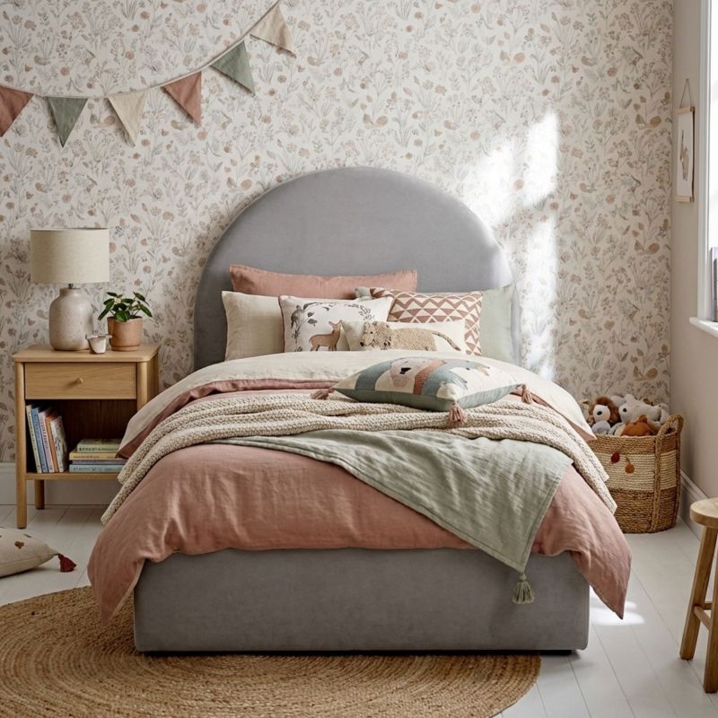 Cama tapizada con almacenamiento Mim 90x190cm