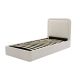 Cama tapizada con almacenamiento beige Kay 90x190cm