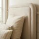 Cama tapizada con almacenamiento beige Kay 90x190cm