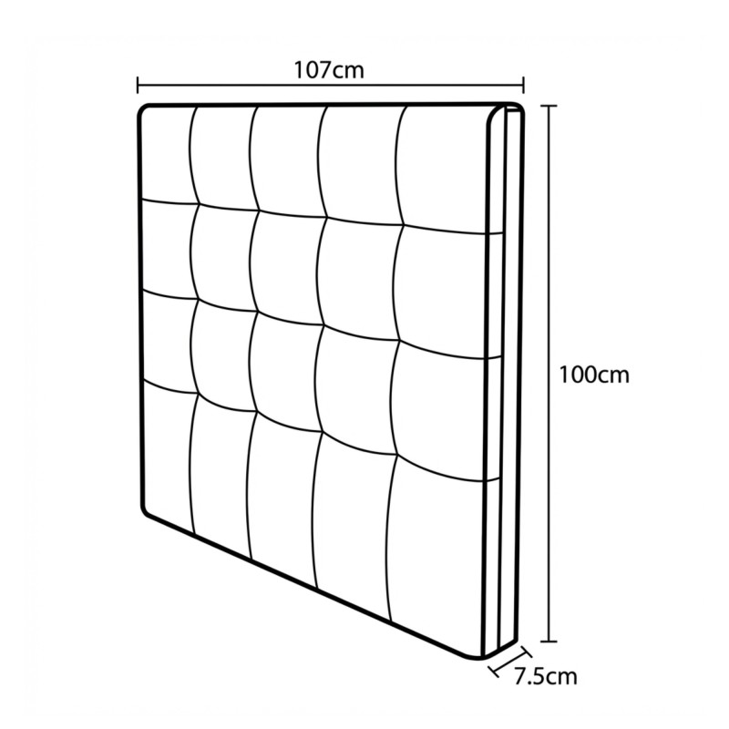Cabezal tapizado beige Ardi 90/105cm