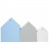 Set 3 estantes casita azul gris y blanco Decoración Infantil Percheros y estanterías DISTRIMOBEL Muemue - Muebles