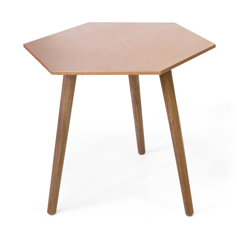 Conjunto 2 mesas auxiliares hexagonales  Salón Mesas auxiliares COLORES DISPONIBLES: gold, copper Incluye herramientas: si -