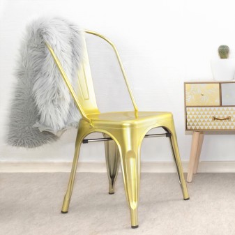 Silla industrial linx deluxe  Salón Sillas de comedor COLORES DISPONIBLES: gold, copper Incluye herramientas: si - incluye