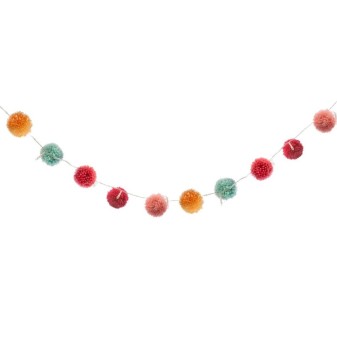 Guirnaldas luminosas pompones color  Decoración Infantil Guirnaldas y lamparas COLORES DISPONIBLES: gris perla, rosa pastel