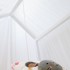 Dosel TUL para camas casita montessori  textil doseles y techos de tela COLORES DISPONIBLES: rosa pastel, blanco mate   Muemue -