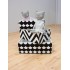 Set 3 boîtes décoratives en bois blanc et noir  CHAMBRE ENFANT 