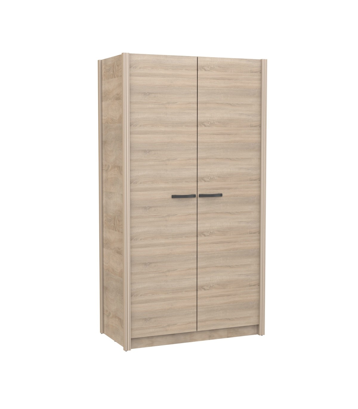 Armario dos puertas roble verona con tirador en varios colores